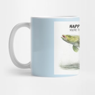 Happy Birthday Cod Fish Watercolor Mug